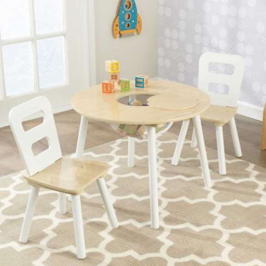 Accessories Little Dreamers | Kidkraft Round Storage Table & Chair Set