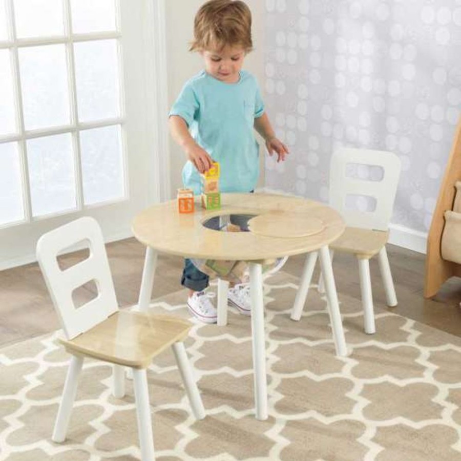 Accessories Little Dreamers | Kidkraft Round Storage Table & Chair Set