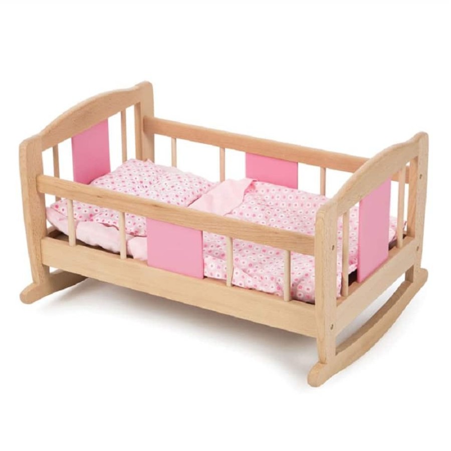 Wooden Toys Little Dreamers | Tidlo Rocking Dolls Cradle