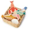 Wooden Toys Little Dreamers | Tender Leaf Toys Seafood Basket