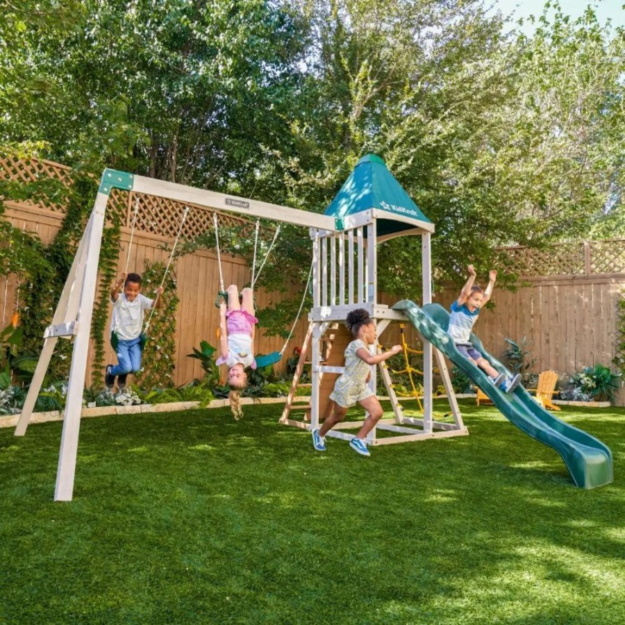 Outdoor Fun Little Dreamers | Kidkraft Emerald Challenge Swing Set