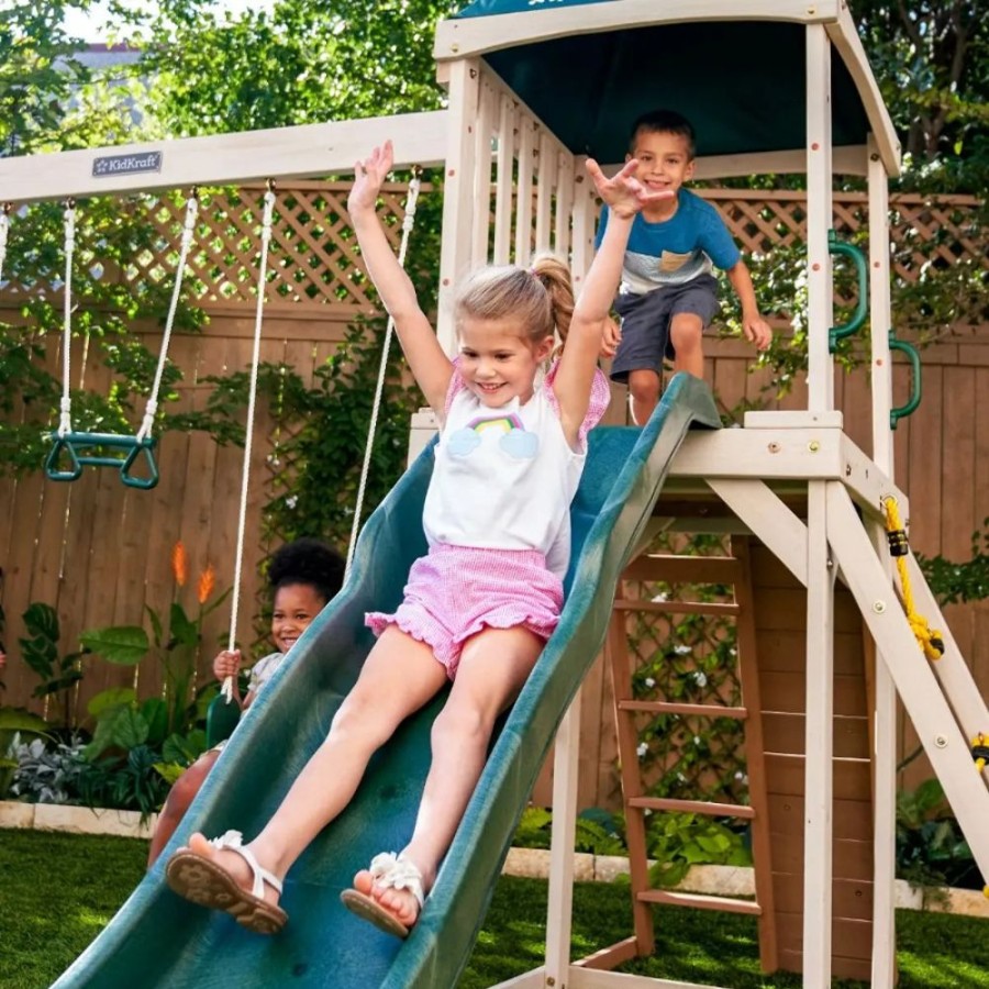 Outdoor Fun Little Dreamers | Kidkraft Emerald Challenge Swing Set