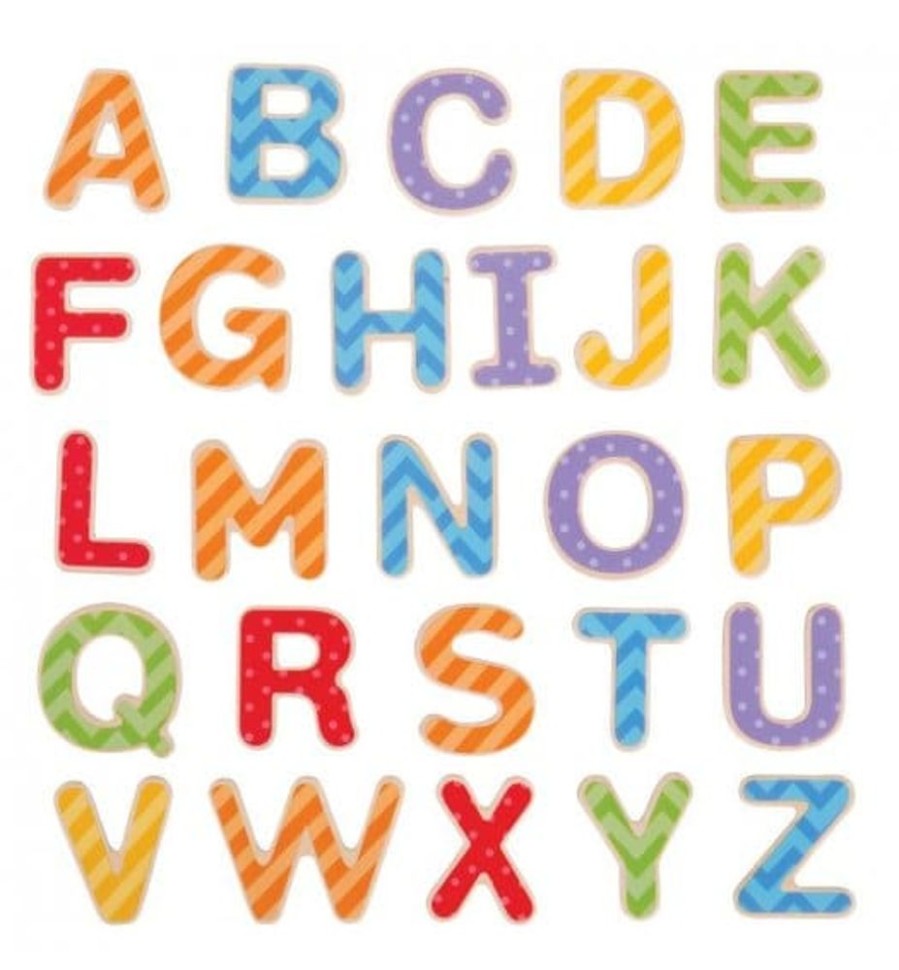 Wooden Toys Little Dreamers | Bigjigs Magnetic Letters Uppercase