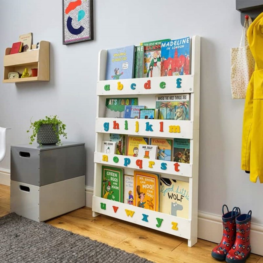 Accessories Little Dreamers | Tidy Books Bookcase With Letters / White