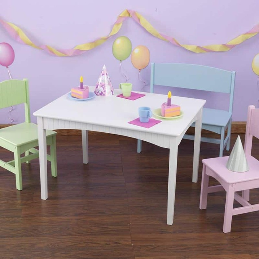 Accessories Little Dreamers | Kidkraft Nantucket Table Bench & 2 Chairs