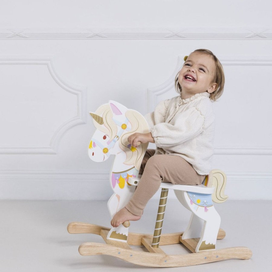 Wooden Toys Little Dreamers | Le Toy Van Rocking Unicorn Carousel