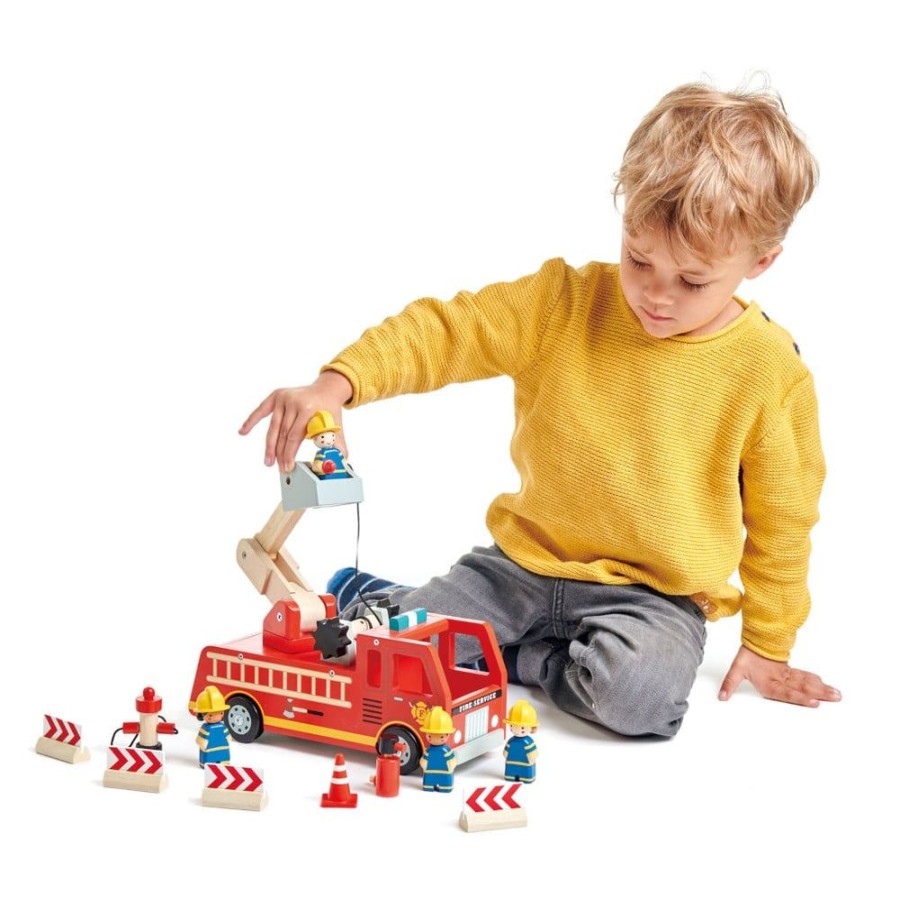 Wooden Toys Little Dreamers | Tenderleaf Toys Fire Engine