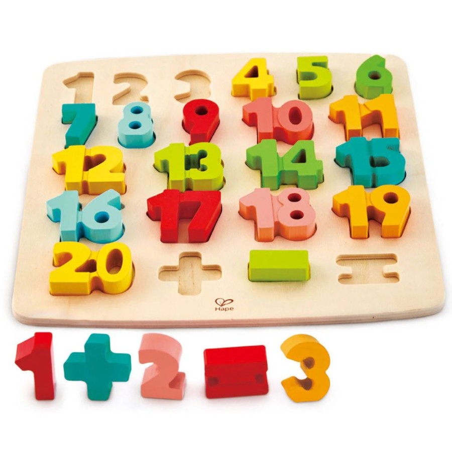 Wooden Toys Little Dreamers | Hape Chunky Number Math Puzzle