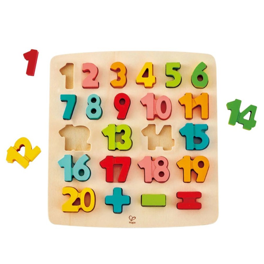 Wooden Toys Little Dreamers | Hape Chunky Number Math Puzzle