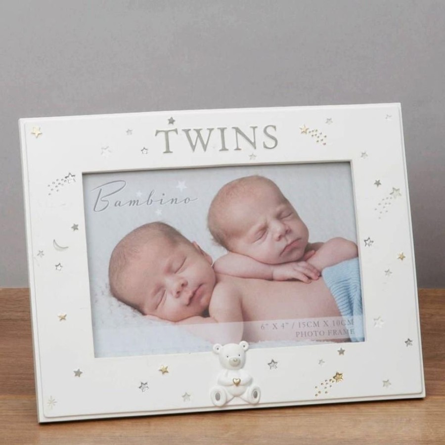 Gifts Little Dreamers | Bambino Resin Twins Photo Frame