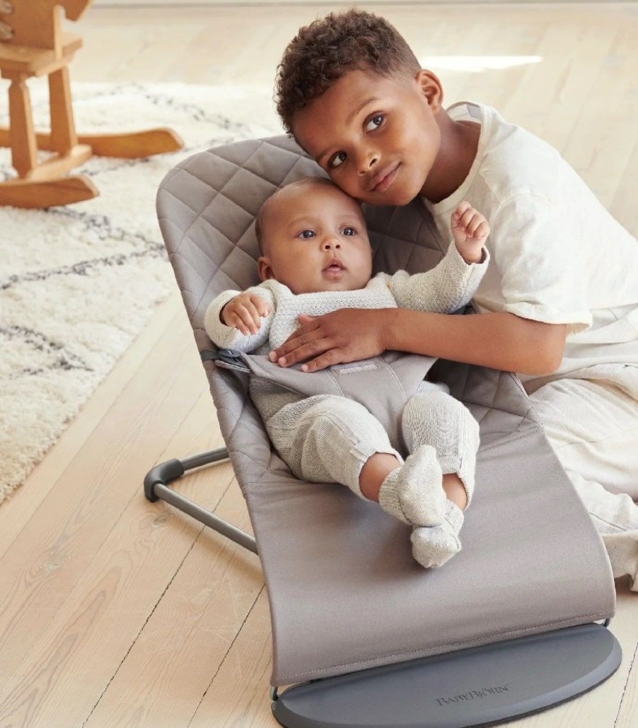 At Home Little Dreamers | Babybjorn Bouncer Bliss Sand Grey - Cotton