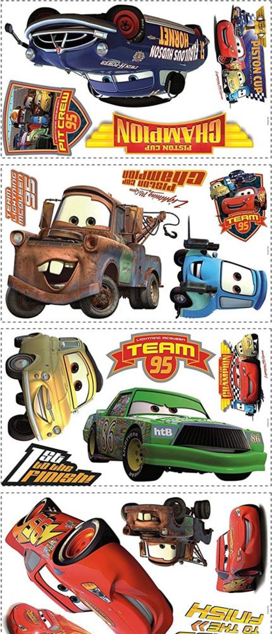 Accessories Little Dreamers | Roommates Disney Pixar Cars Stickers