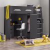 Kids Rooms Little Dreamers | Pegasus High Sleeper - Anthracite