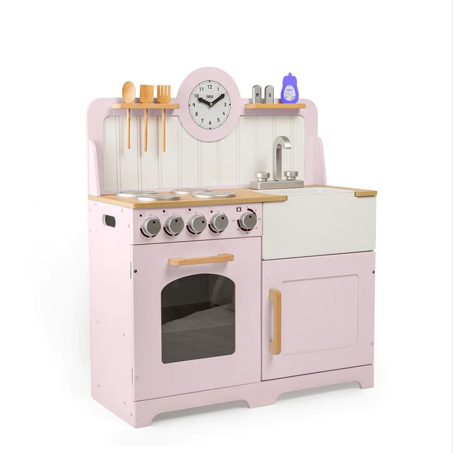 Wooden Toys Little Dreamers | Tidlo Country Play Kitchen Pink