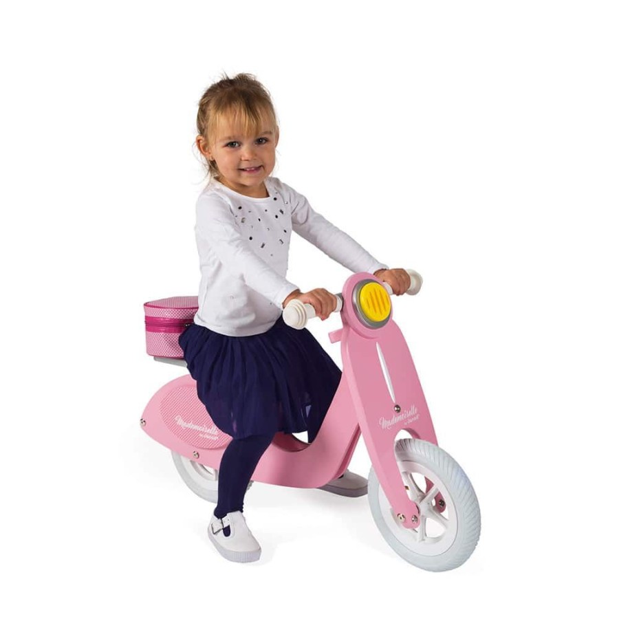 Wooden Toys Little Dreamers | Janod Mademoiselle Pink Scooter