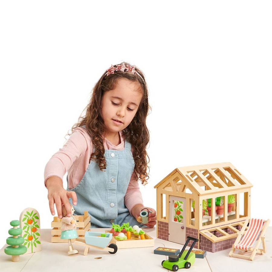 Wooden Toys Little Dreamers | Tenderleaf Greenhouse And Garden Set