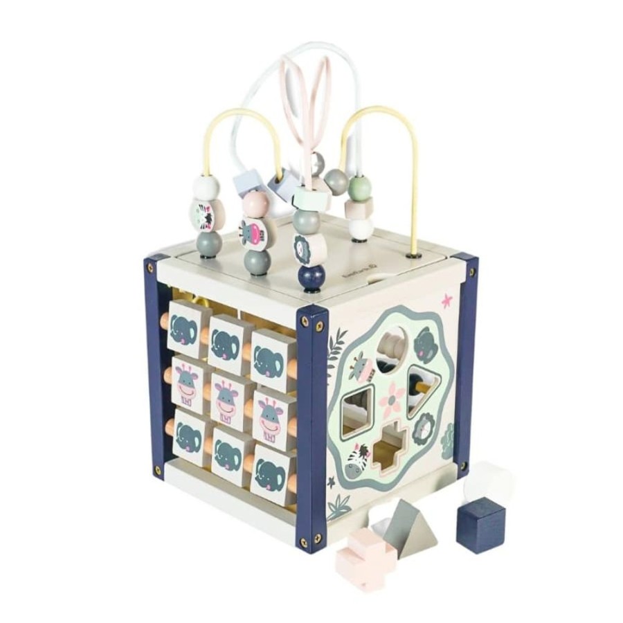 Wooden Toys Little Dreamers | Everearth My First Activity Cube - Pastel