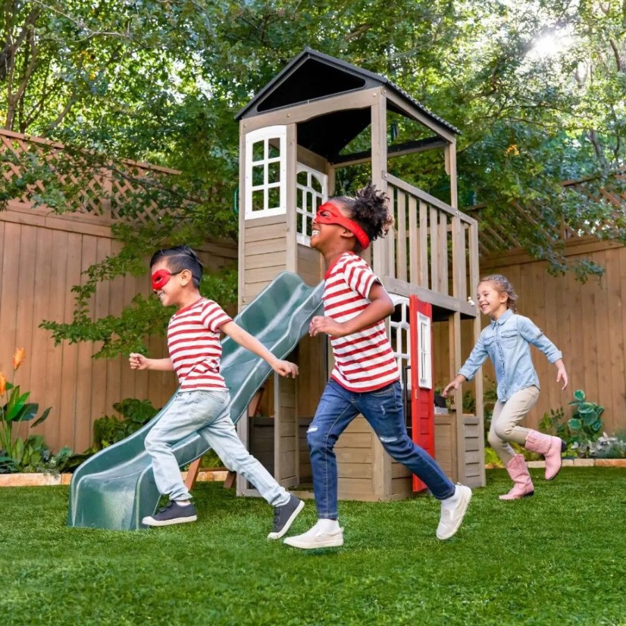 Outdoor Fun Little Dreamers | Kidkraft Oakwood Oasis Playhouse