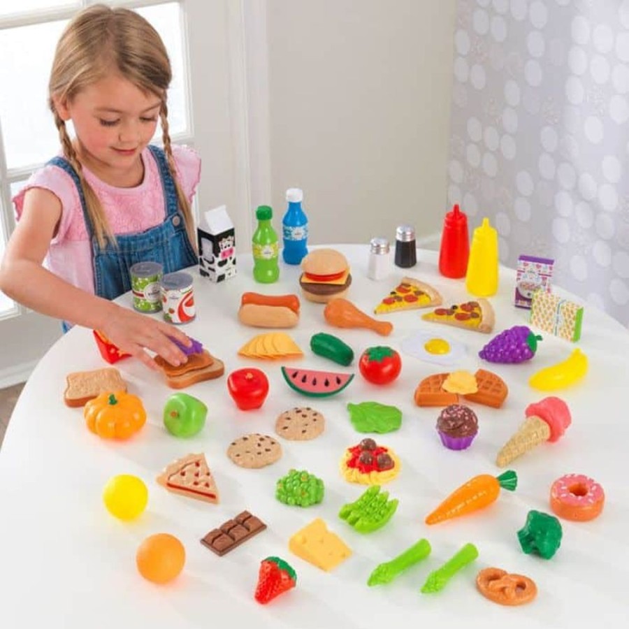 Wooden Toys Little Dreamers | Kidkraft Play Food Set - 65 Piece