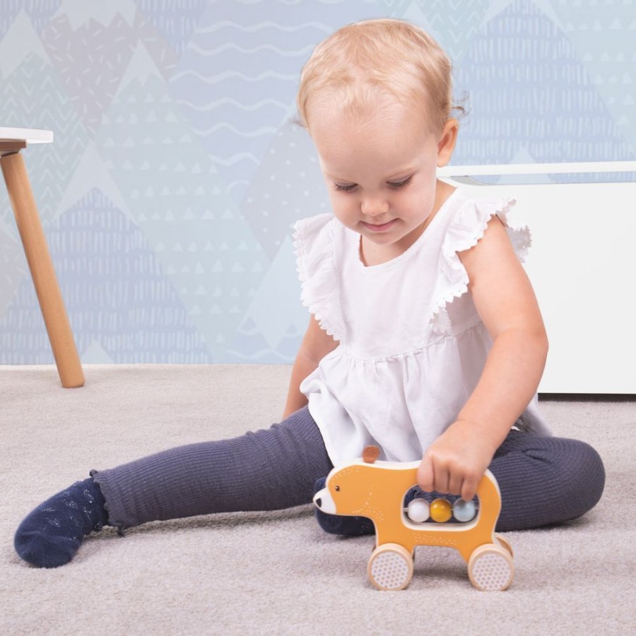 Wooden Toys Little Dreamers | Bigjigs Push Along Bear