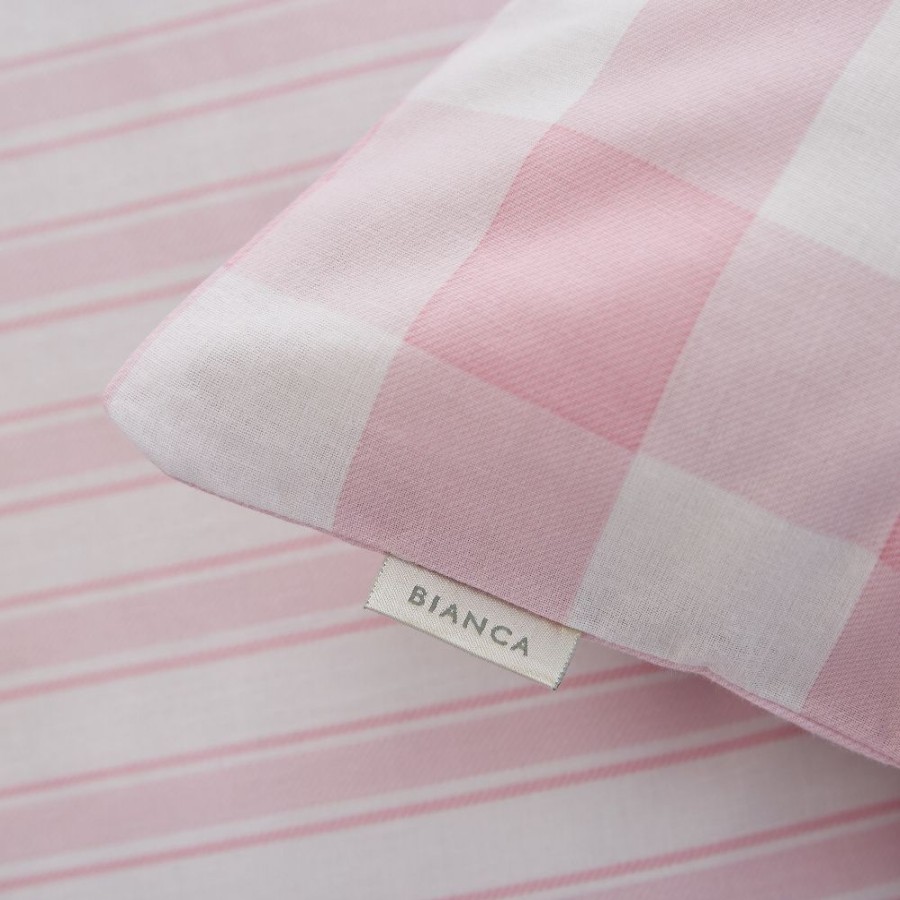 Accessories Little Dreamers | Check & Stripe Fitted Sheet - Single