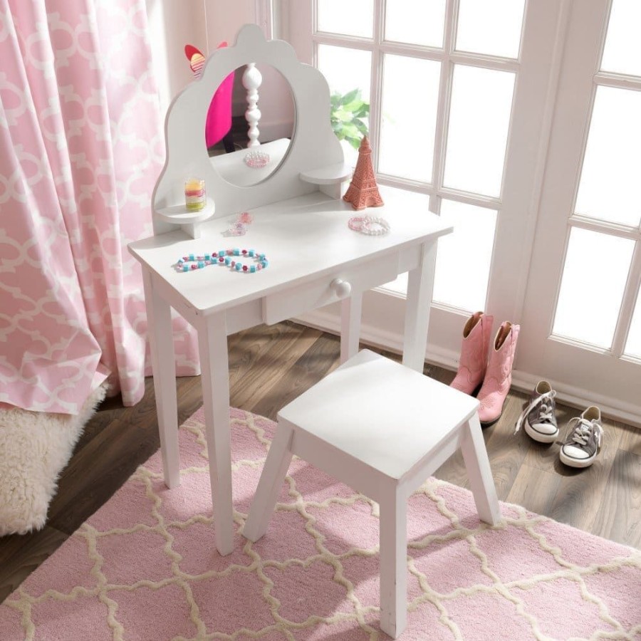 Wooden Toys Little Dreamers | Kidkraft Medium Vanity & Stool