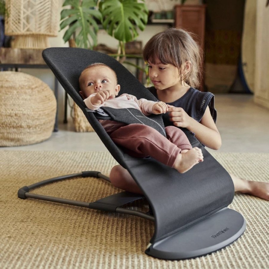 At Home Little Dreamers | Babybjorn Bouncer Bliss 3D Jersey - Charcoal Grey