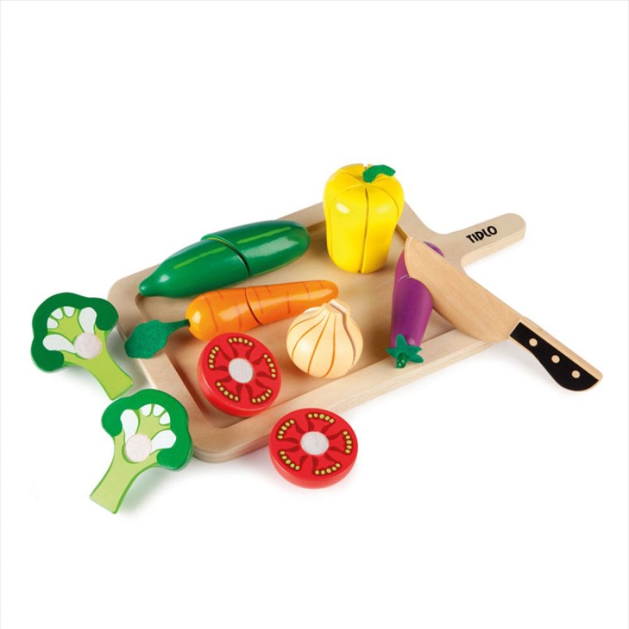 Wooden Toys Little Dreamers | Tidlo Cutting Vegetables Set