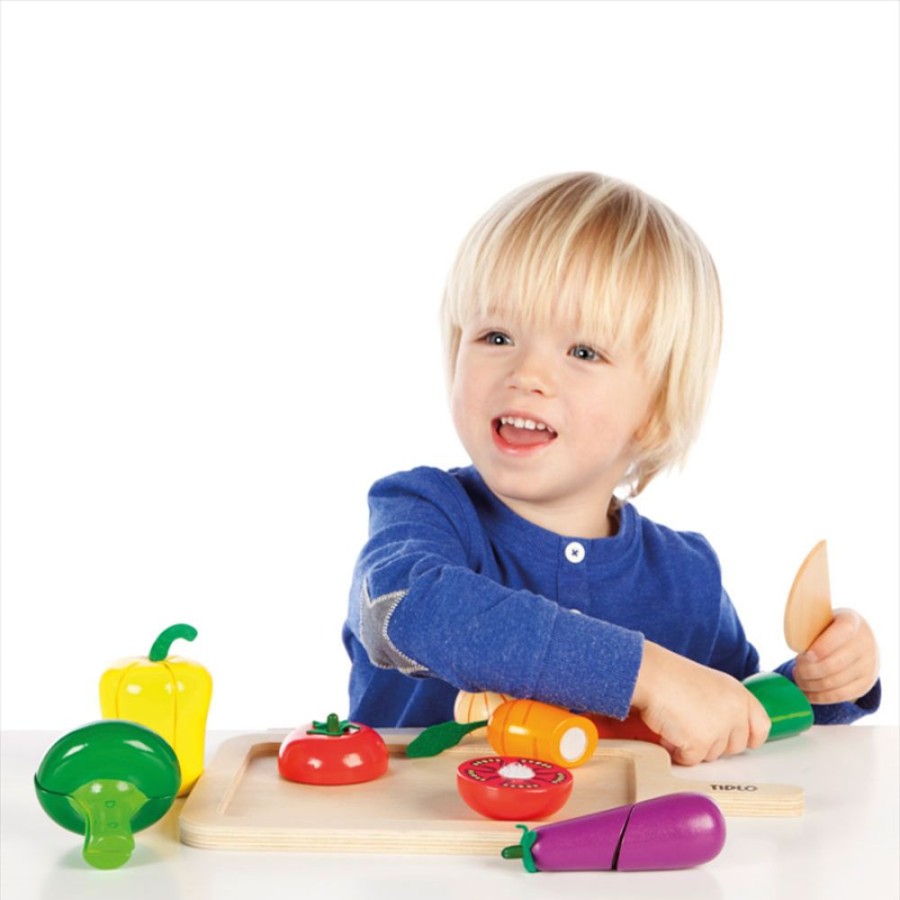 Wooden Toys Little Dreamers | Tidlo Cutting Vegetables Set