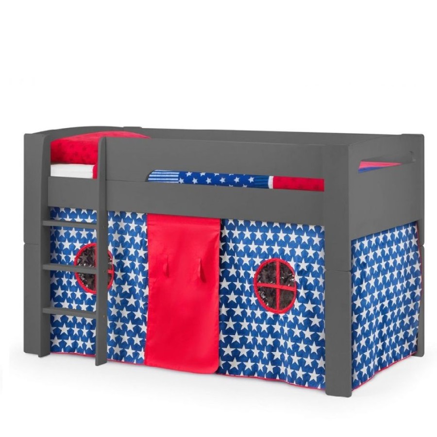 Kids Rooms Little Dreamers | Pluto Midsleeper Anthracite - Blue Stars Tent