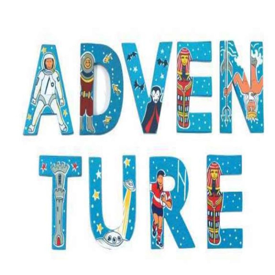 Accessories Little Dreamers | Adventure Blue Wooden Letters