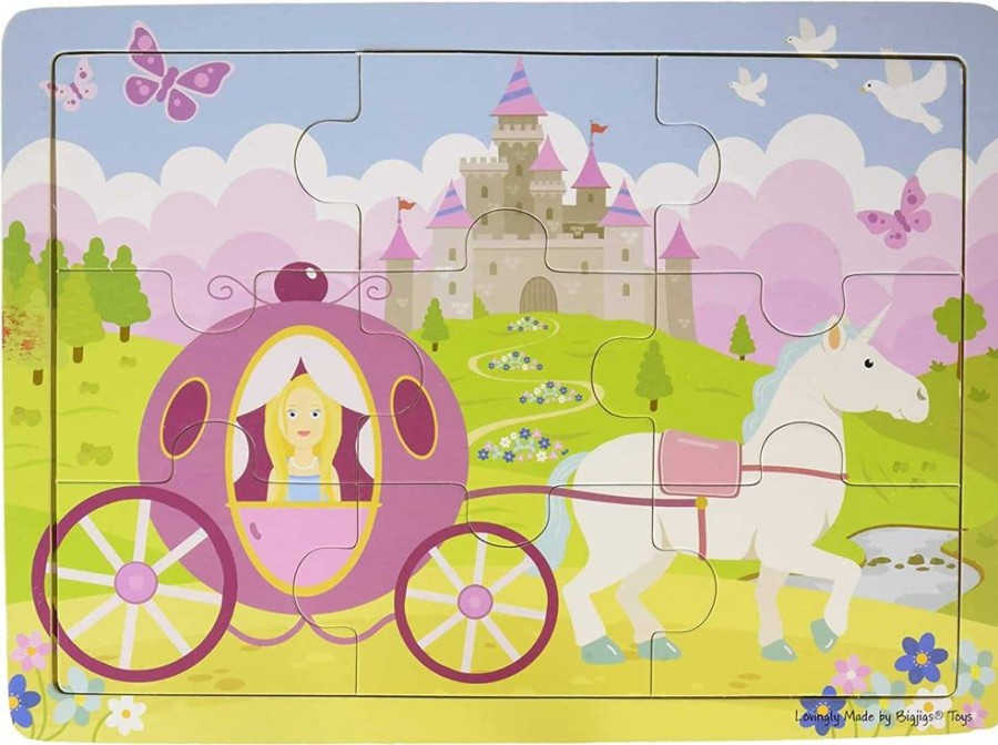 Wooden Toys Little Dreamers | Bigjigs Tray Puzzle Princess