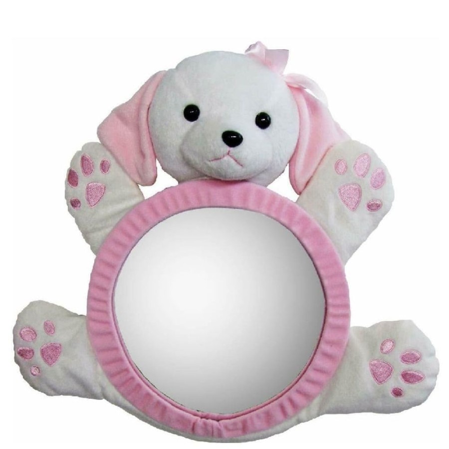 Out & About Little Dreamers | Pink Puppy Car Mirror