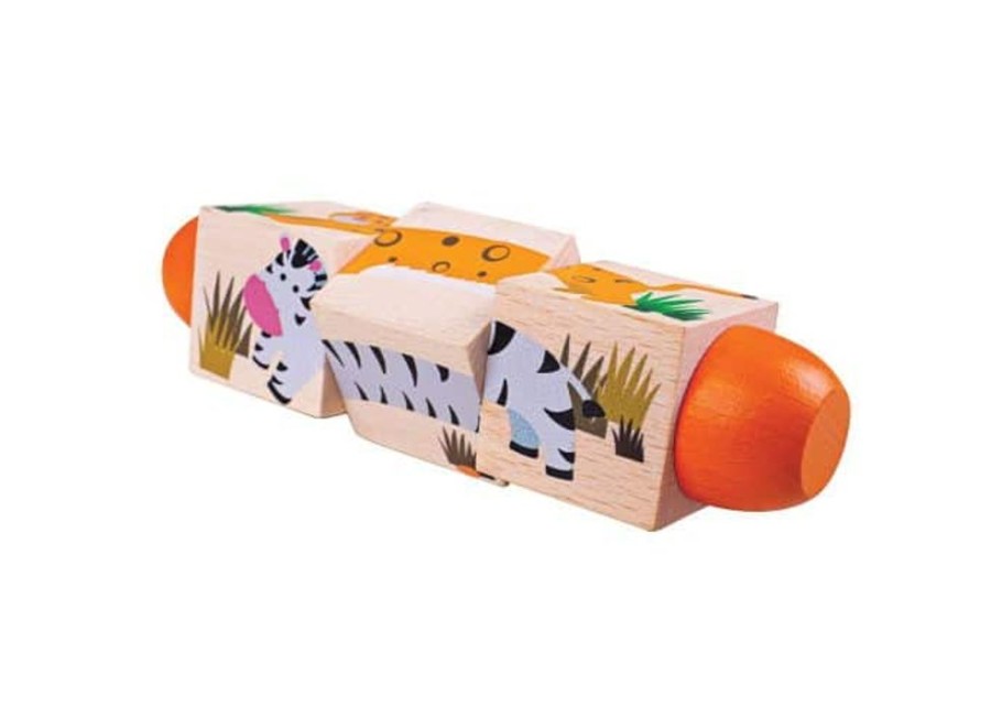 Wooden Toys Little Dreamers | Bigjigs Jungle Twist Blocks