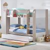 Kids Rooms Little Dreamers | Mars Bunk Bed & Trundle - Taupe