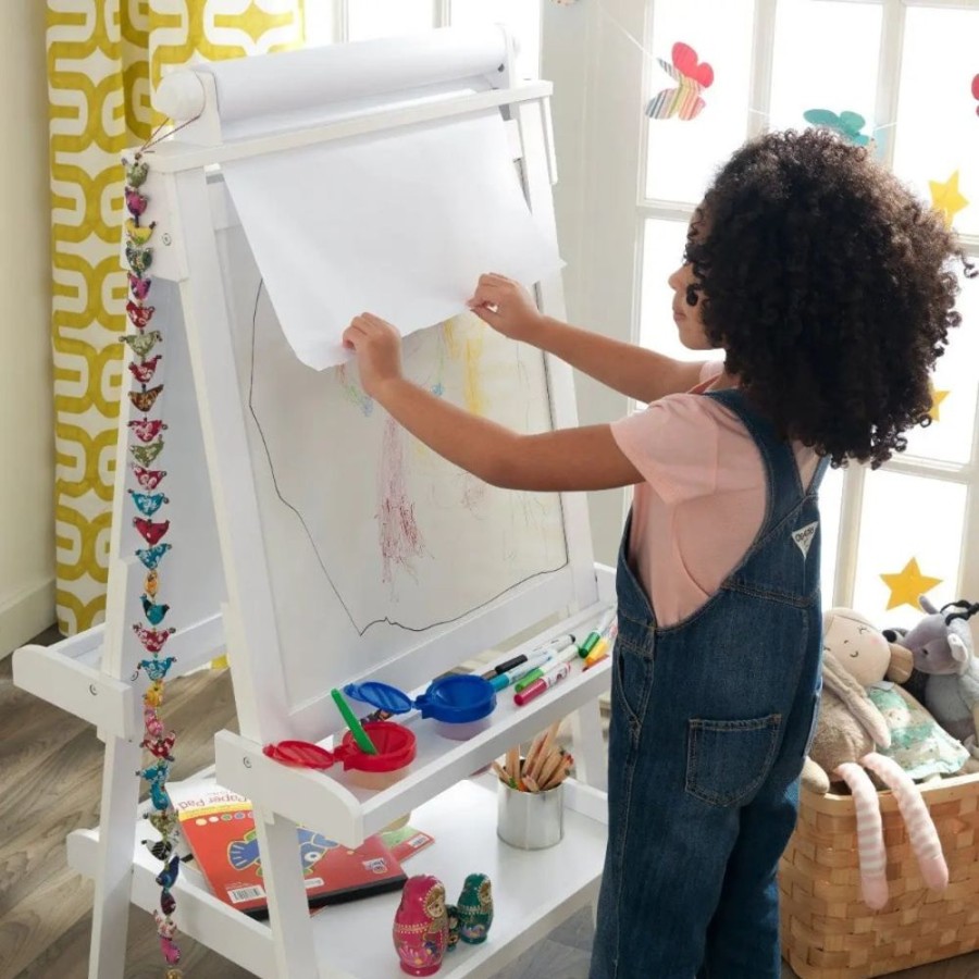 Wooden Toys Little Dreamers | Kidkraft Adjustable Wooden Easel - White