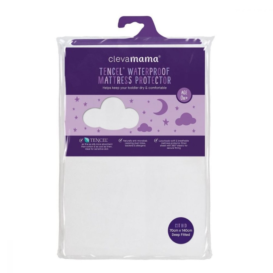 Accessories Little Dreamers | Clevamama Tencel Waterproof Mattress Protector - Crib