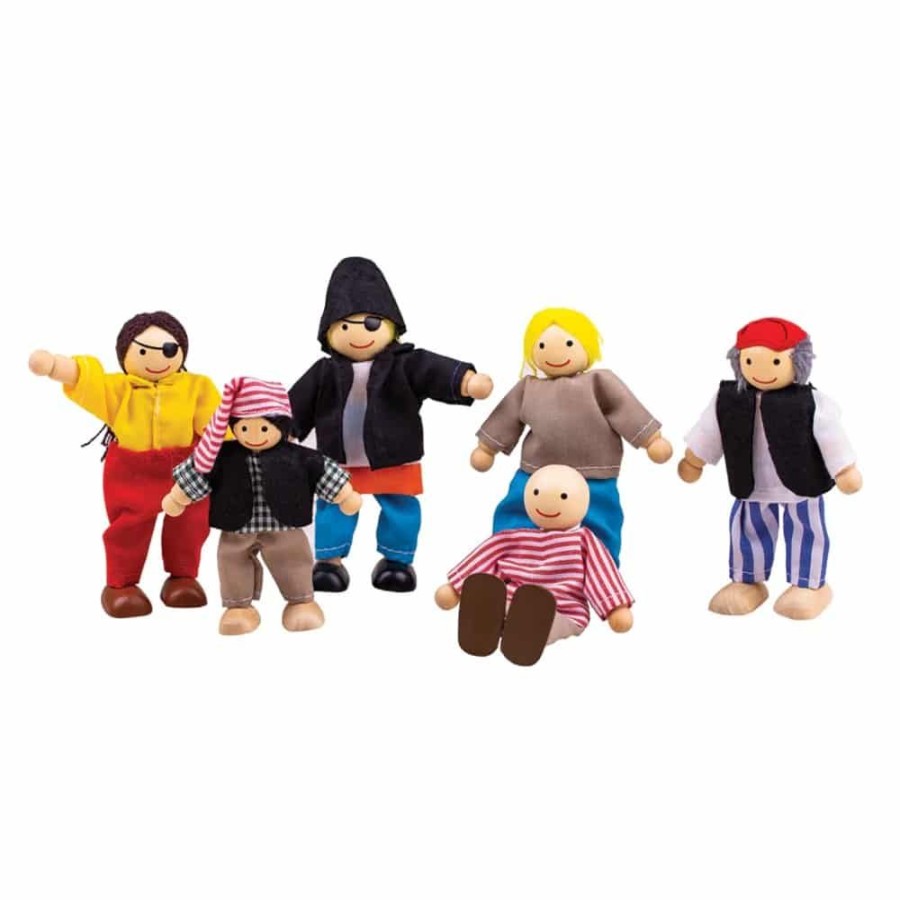 Wooden Toys Little Dreamers | Bigjigs Pirate Doll Set