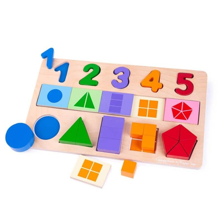 Wooden Toys Little Dreamers | Bigjigs My First Fractions Puzzle