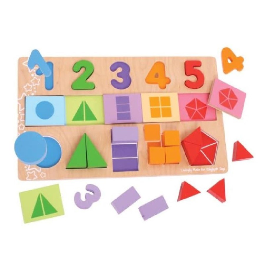 Wooden Toys Little Dreamers | Bigjigs My First Fractions Puzzle