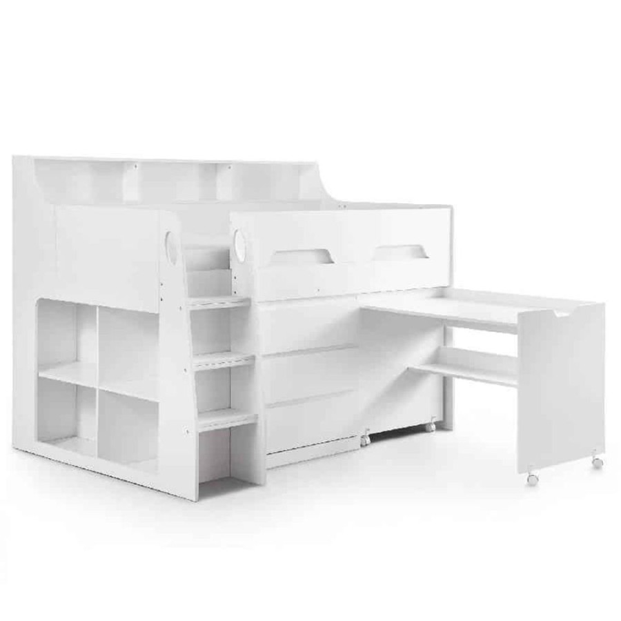 Kids Rooms Little Dreamers | Jupiter Midsleeper / Cabin Bed White