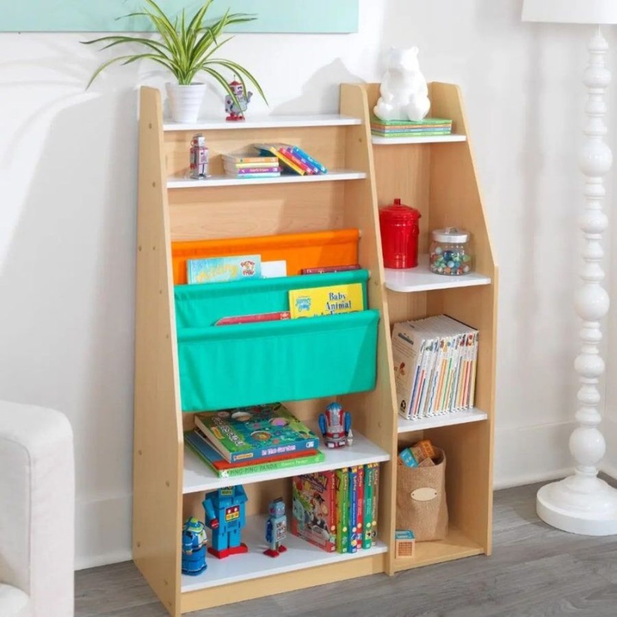 Accessories Little Dreamers | Kidkraft Pocket Storage Bookshelf - Natural