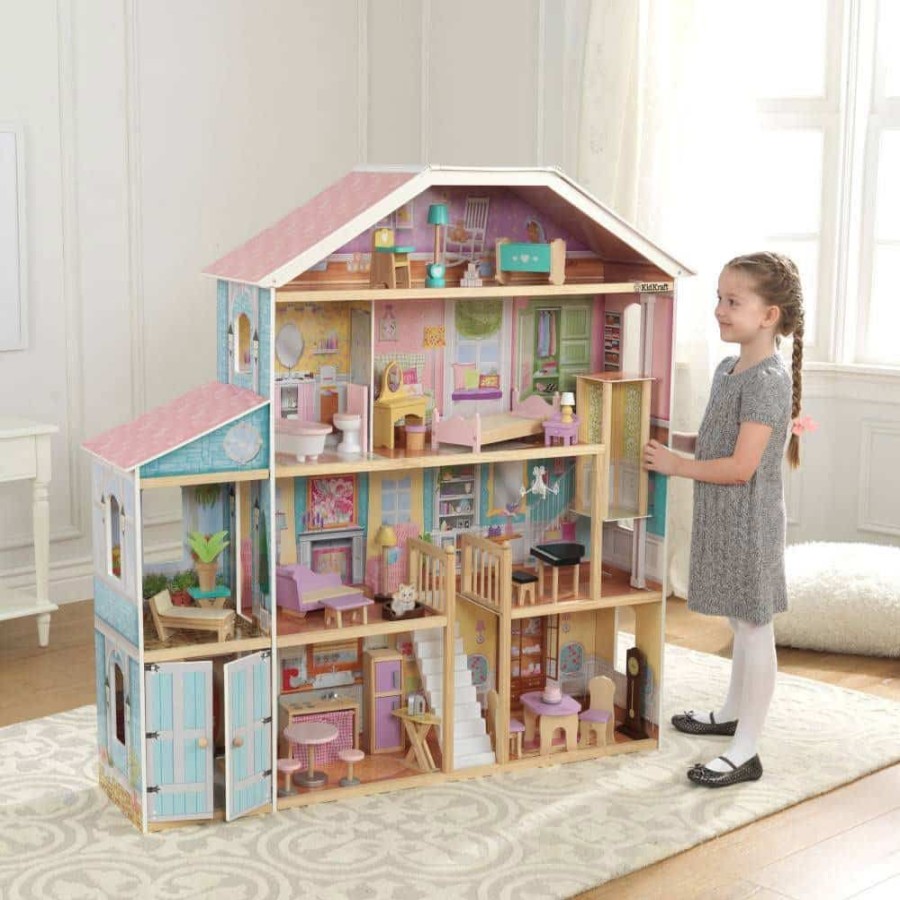 Wooden Toys Little Dreamers | Kidkraft Grand View Mansion Dollhouse