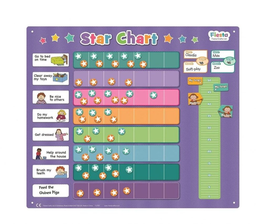 Wooden Toys Little Dreamers | Fiesta Crafts Extra Large Star Rewards Chart