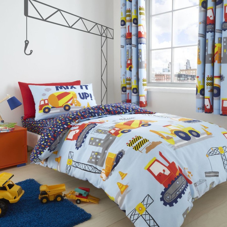 Accessories Little Dreamers | Construction Toddler Duvet Set