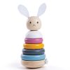 Wooden Toys Little Dreamers | Bigjigs Rabbit Stacking Rings - 100% Fsc