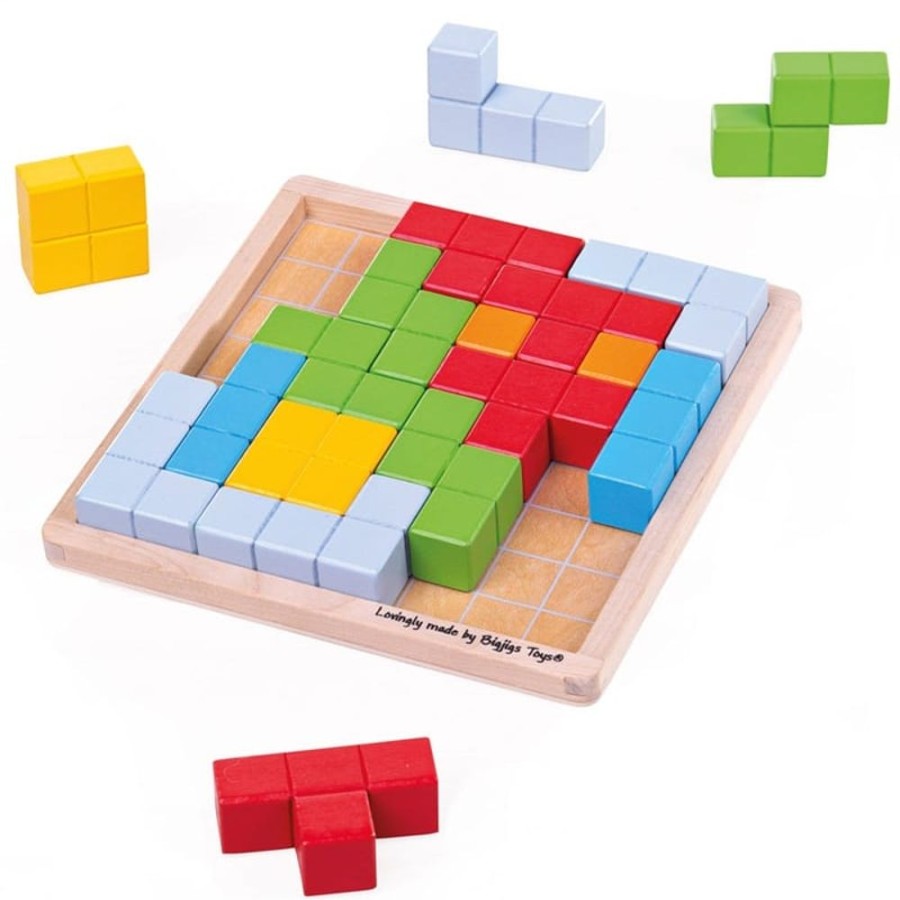 Wooden Toys Little Dreamers | Bigjigs Pattern Blocks