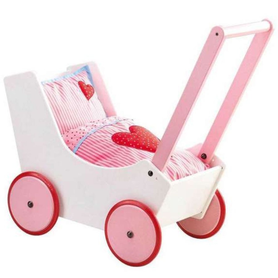 Wooden Toys Little Dreamers | Haba Dolls Pram - Heart