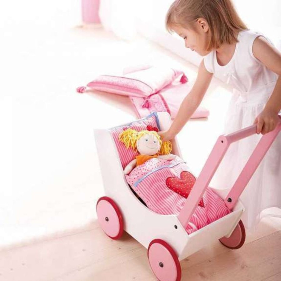 Wooden Toys Little Dreamers | Haba Dolls Pram - Heart