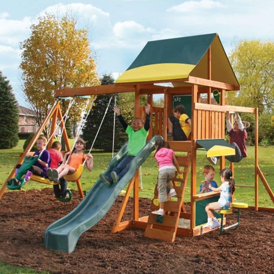 Outdoor Fun Little Dreamers | Kidkraft Brookridge Wooden Swing Set